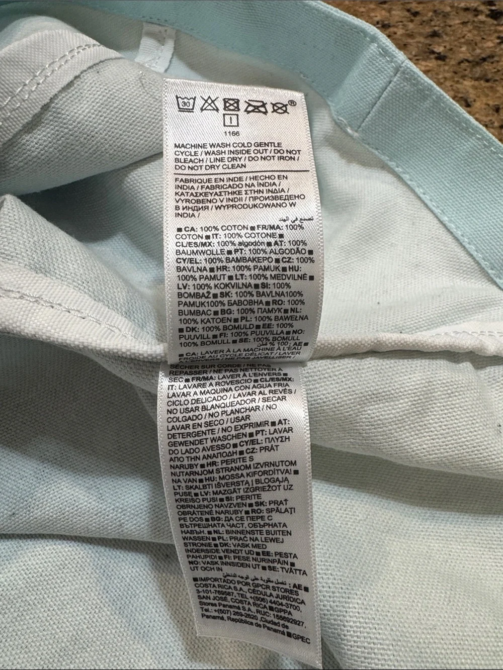 Athleta Light-to-Dark Blue Ombre Canvas Tote